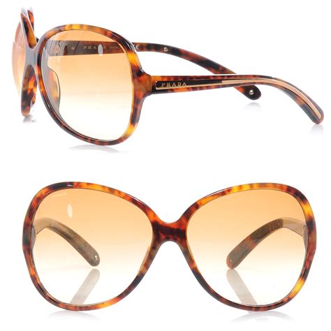 prada logo sunglasses in tortoiseshell brown/gold|prada tortoise eyeglass frames.